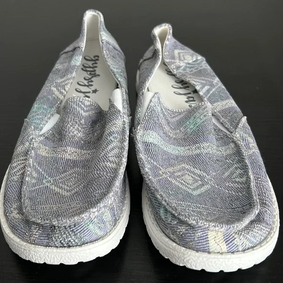 Gypsy Jazz Shoes Gypsy Jazz Slip On Denimmetallic Size 85